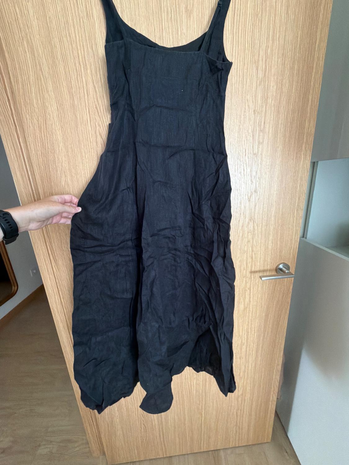 100% LINEN LONG STRAPPY DRESS - Image 3