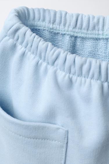 PLUSH BAGGY TROUSERS WITH LABEL - Light blue by Zara - Image 2