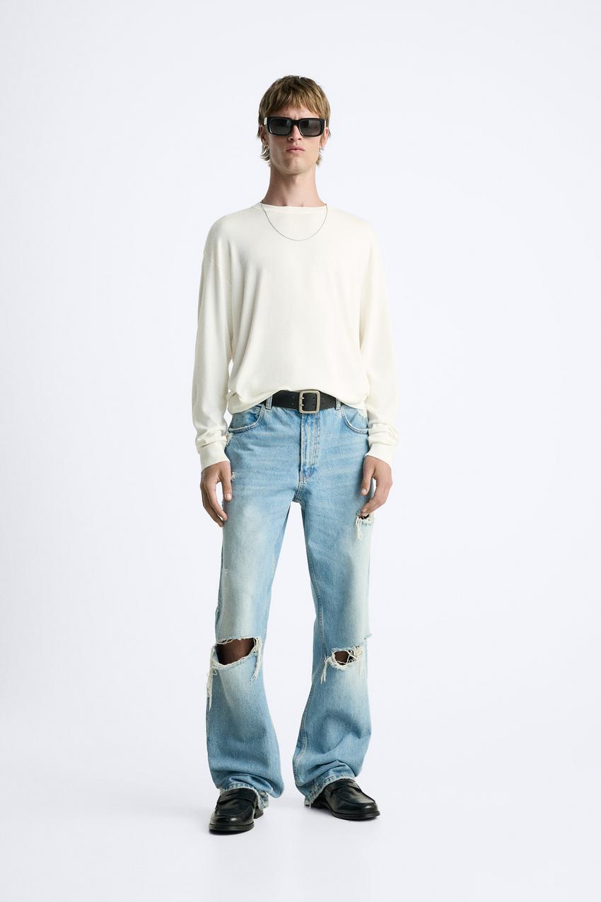 PULLOVER AUS VISKOSEMISCHGEWEBE - Cremefarben | ZARA Deutschland  