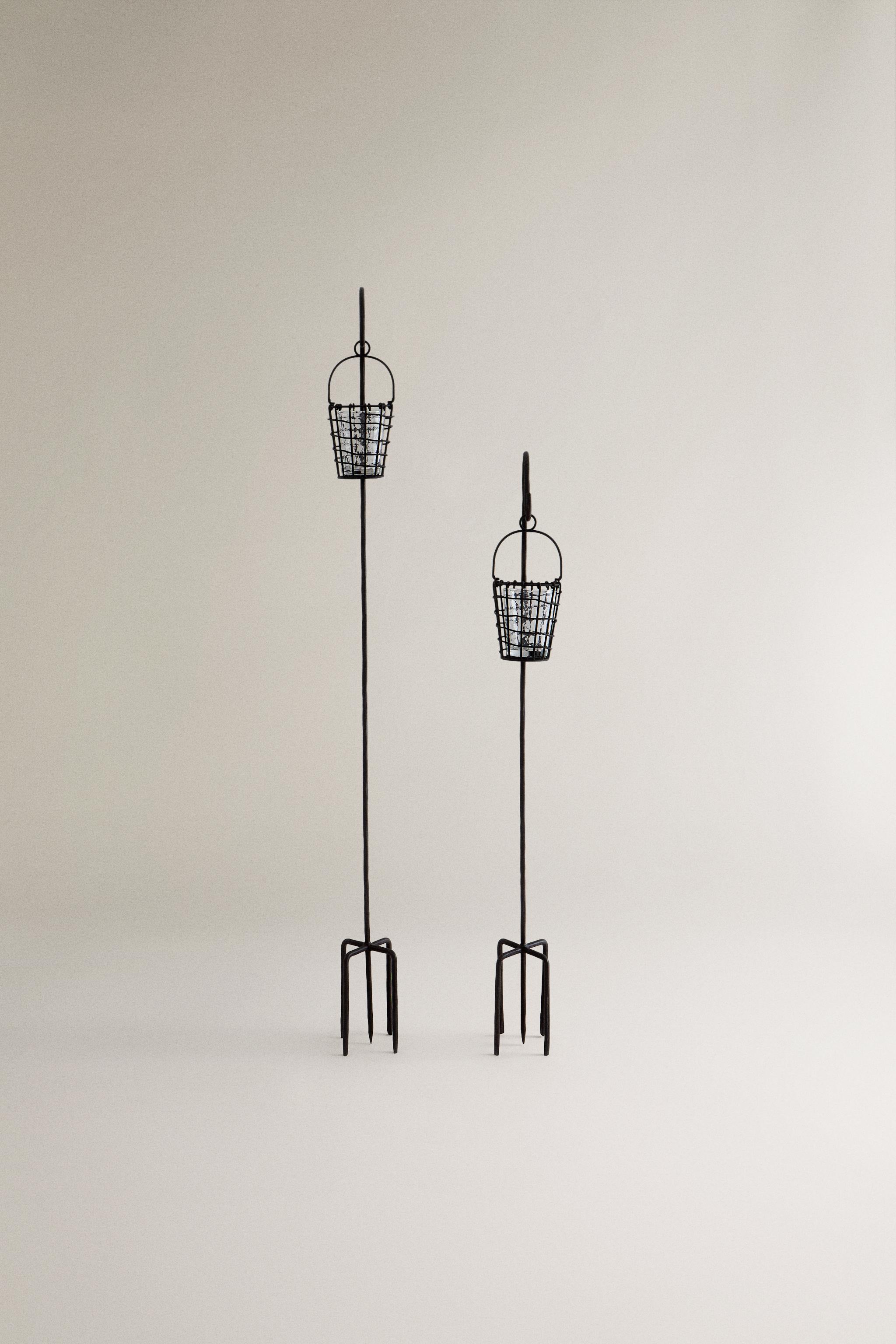 OUTDOOR TEALIGHT HOLDER WITH METAL STAND - Black | ZARA OUTDOOR TEALIGHT HOLDER WITH METAL STAND - Black | ZARA
