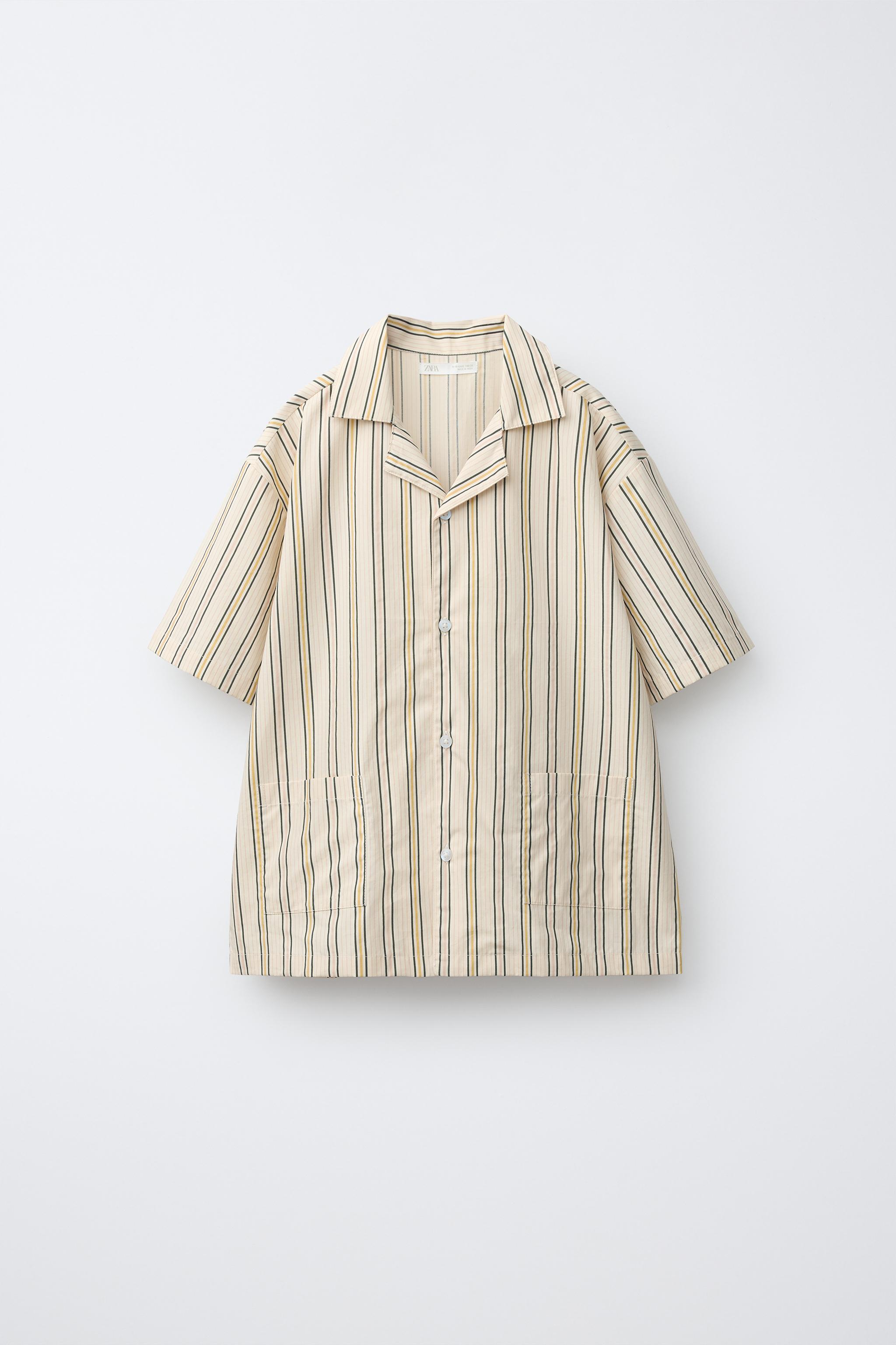 6-14 YEARS / STRIPED SHIRT PYJAMAS — camel