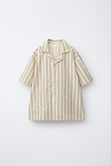 PYJAMA CHEMISE À RAYURES 6-14 ANS - Marron clair de Zara - Image 1