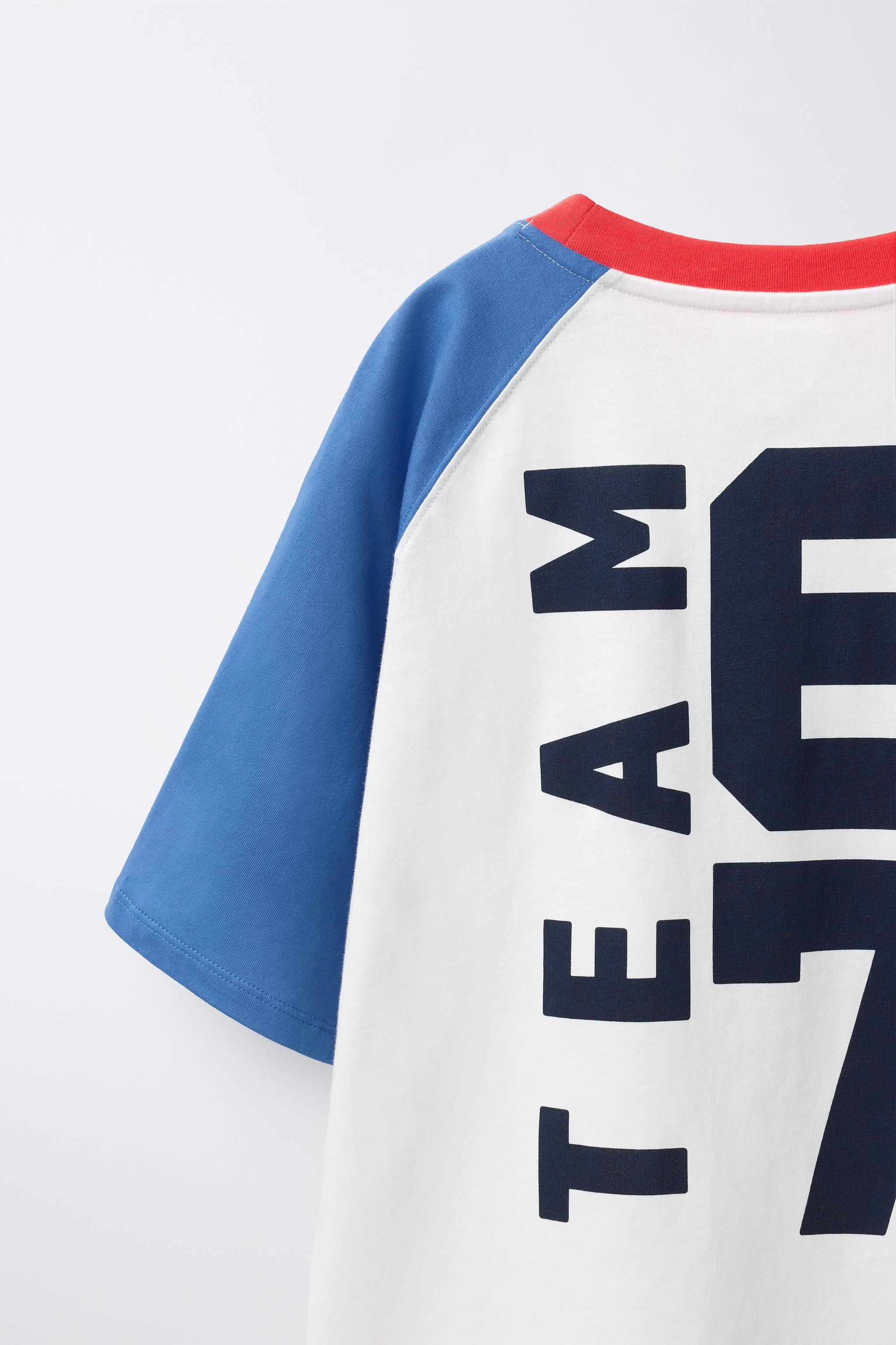 Детские футболки Zara TEAM SIX SEVEN RAGLAN T-SHIRT — фото 4
