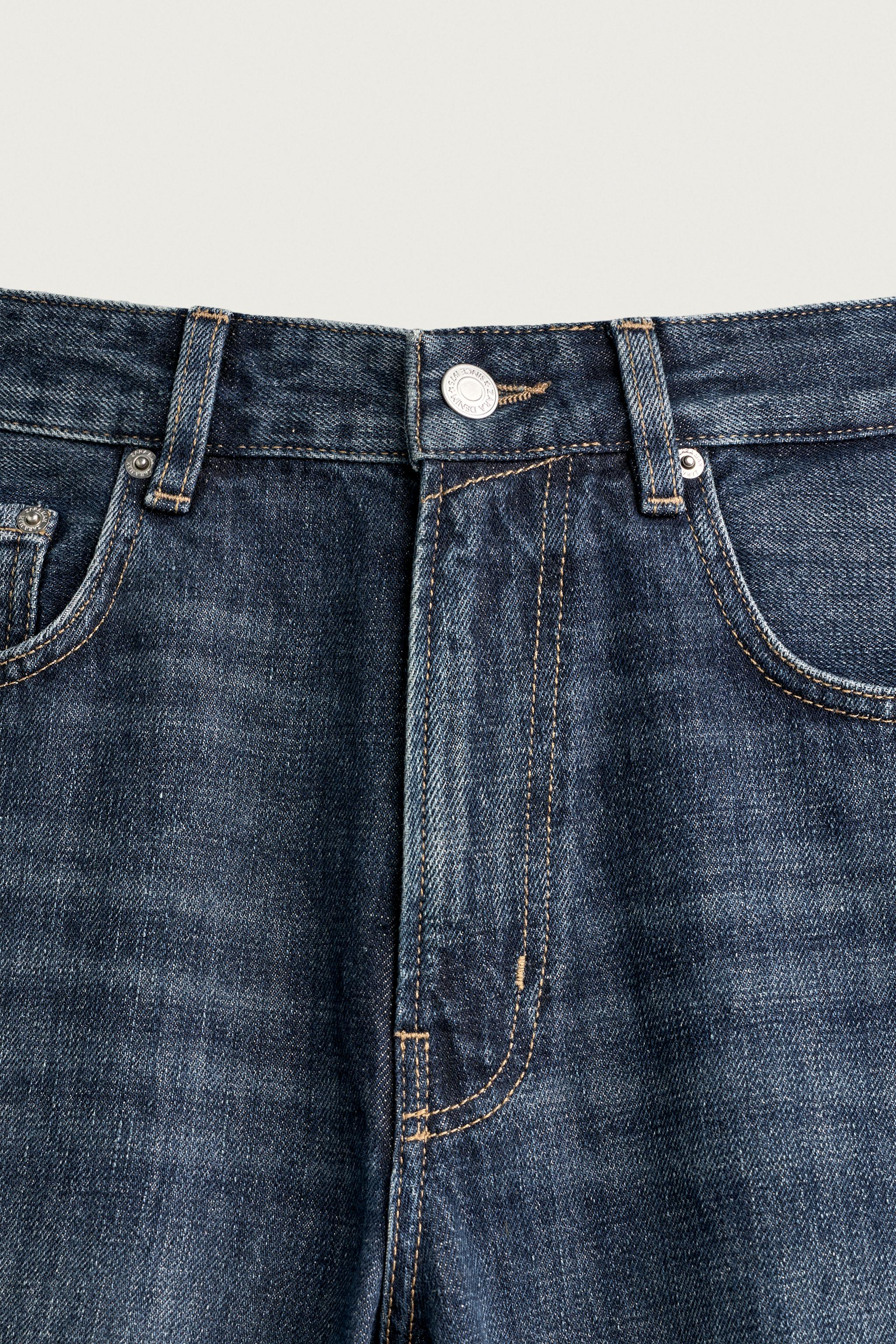 Мужские джинсы Zara LOOSE FIT CROPPED JEANS — фото 8