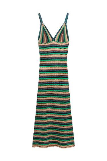STRIPED KNIT DRESS