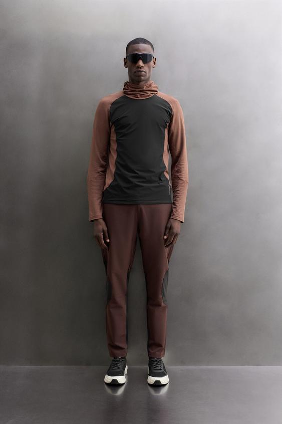 CONTRAST TECHNICAL SWEATSHIRT - Brown de Zara - Imagen 0