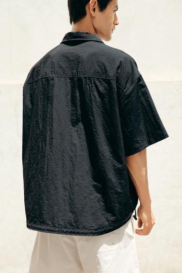 Zara 輕質科技布襯衫 - 黑色