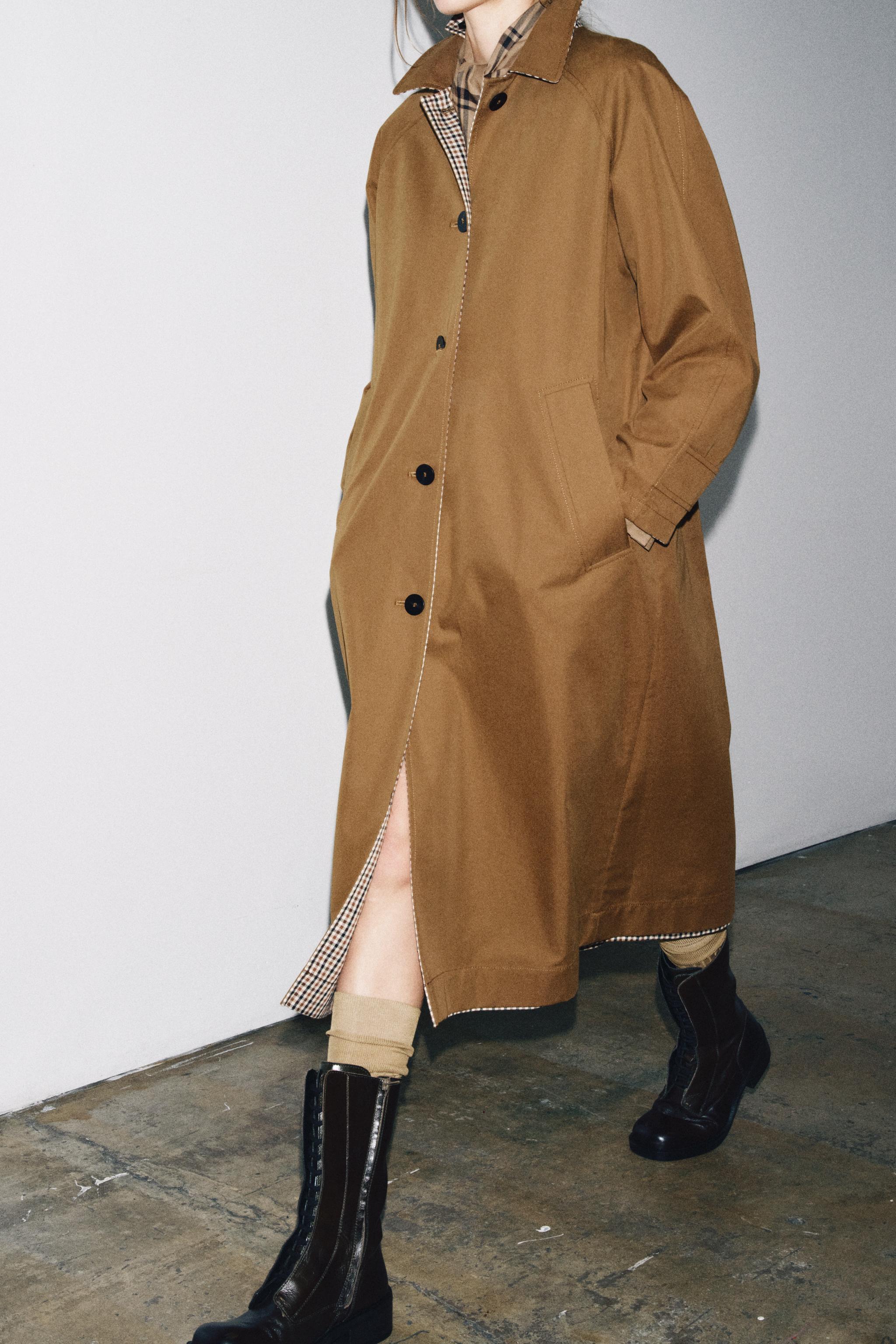 REVERSIBLE TRENCH COAT ZW COLLECTION - Caramel | ZARA Canada