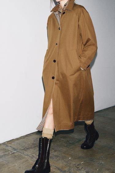 REVERSIBLE TRENCH COAT ZW COLLECTION - Caramel by Zara - Image 4