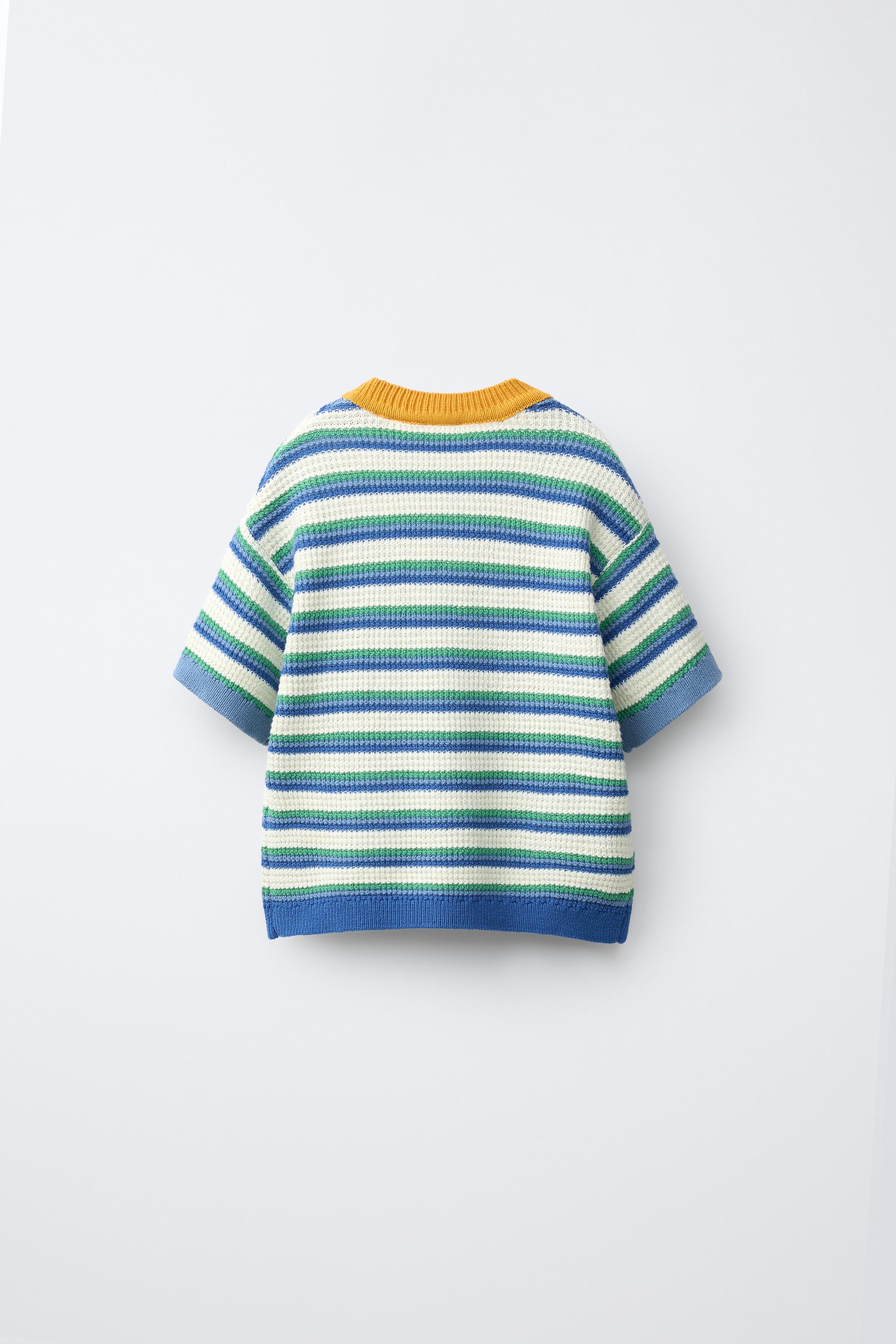 STRIPED KNIT T-SHIRT