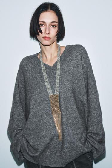 COLLIER BIMATIÈRE À FRANGES - Or / Argent de Zara