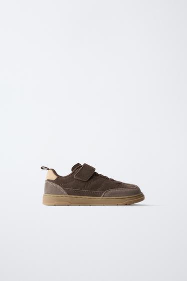 LEATHER BAREFOOT SNEAKERS - Brown by Zara