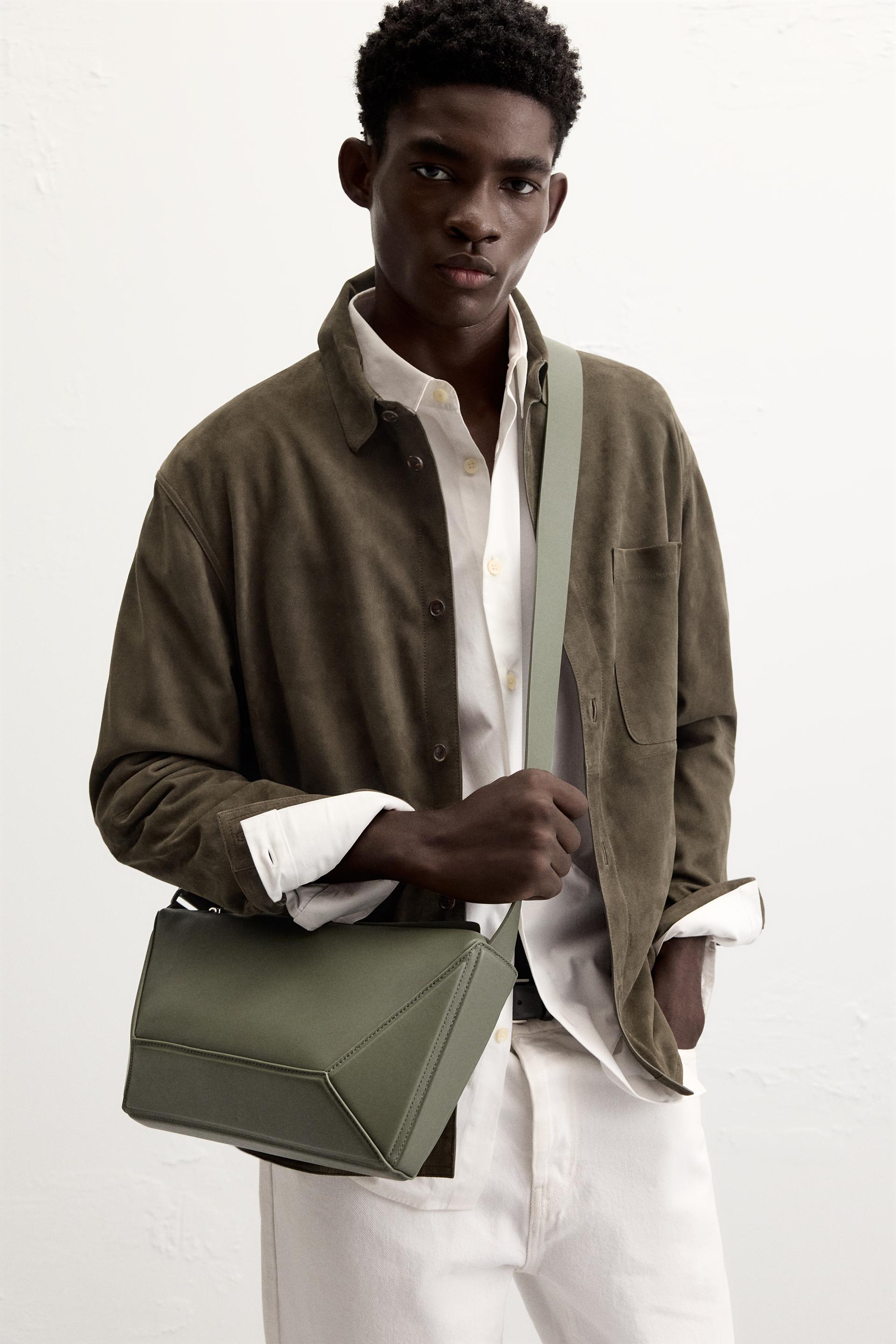 LEATHER CROSSBODY BAG M - LIMITED EDITION - Khaki Green | ZARA United ...