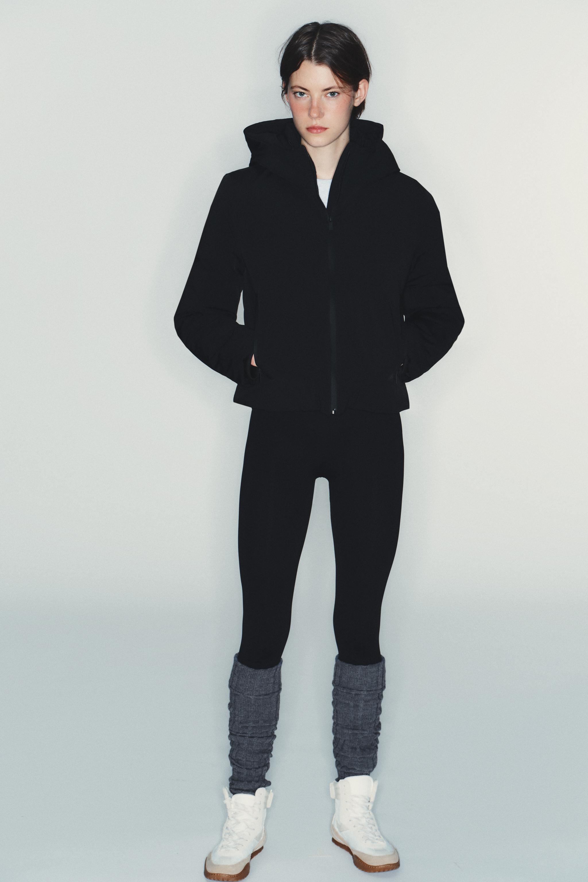 ZARA フード付き パファージャケット ZARA - ZARA フェイクファーフード付きジャケットの通販 by milktea's