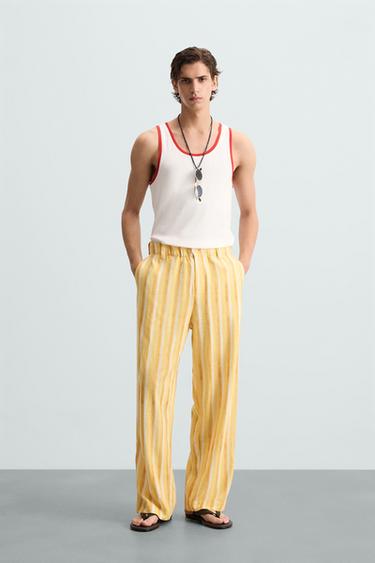 CAMISETA TANK RIB CONTRASTE - Blanco roto de Zara - Imagen 0