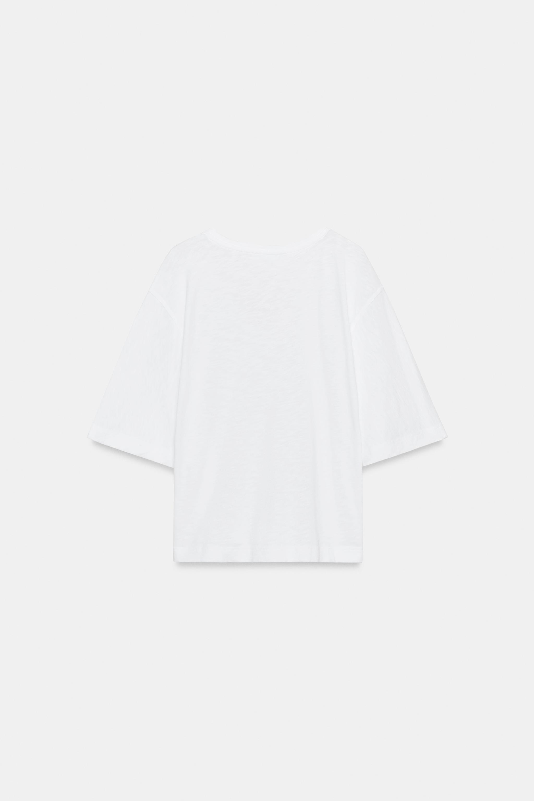 Zara V YAKA T-SHIRT görsel 8