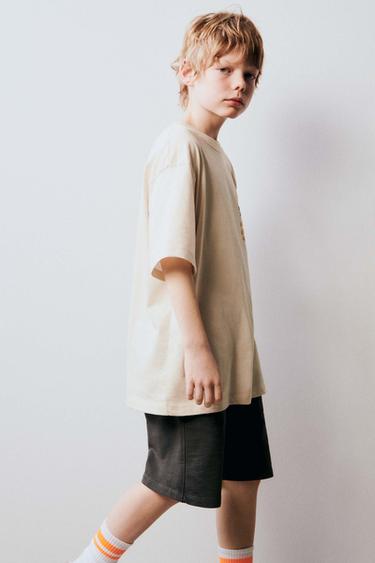 GARMENT-DYED PLUSH BERMUDA SHORTS - Dark anthracite by Zara