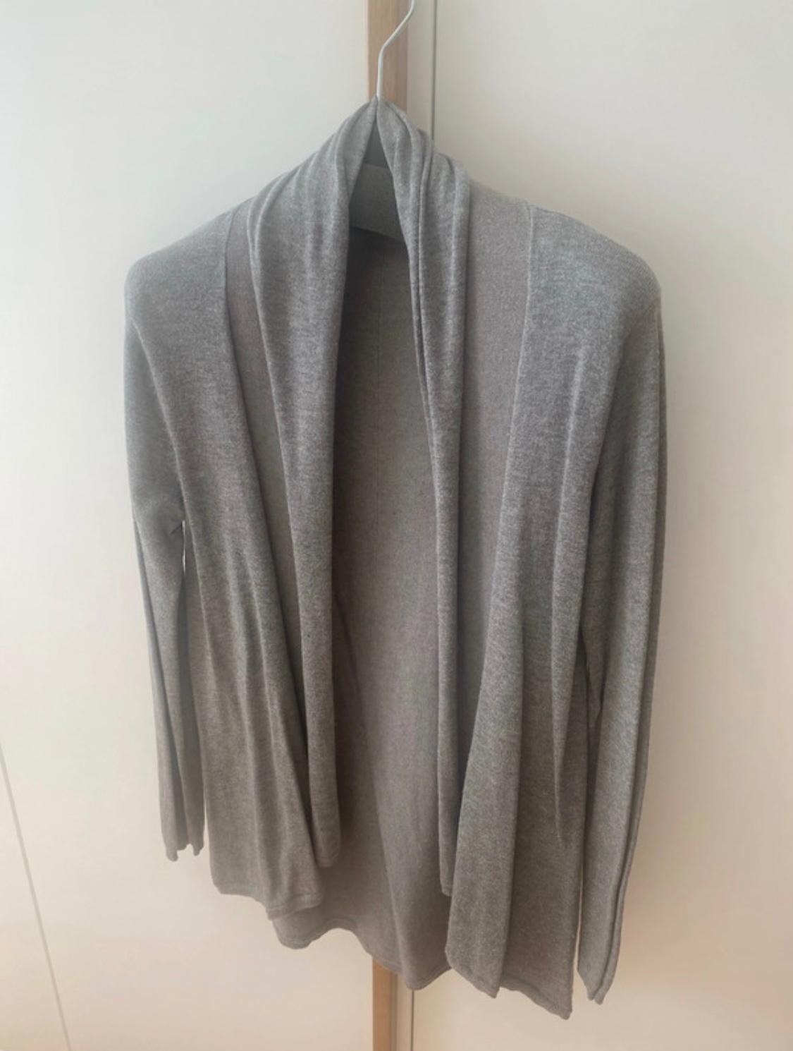 DRAPED NECK CARDIGAN