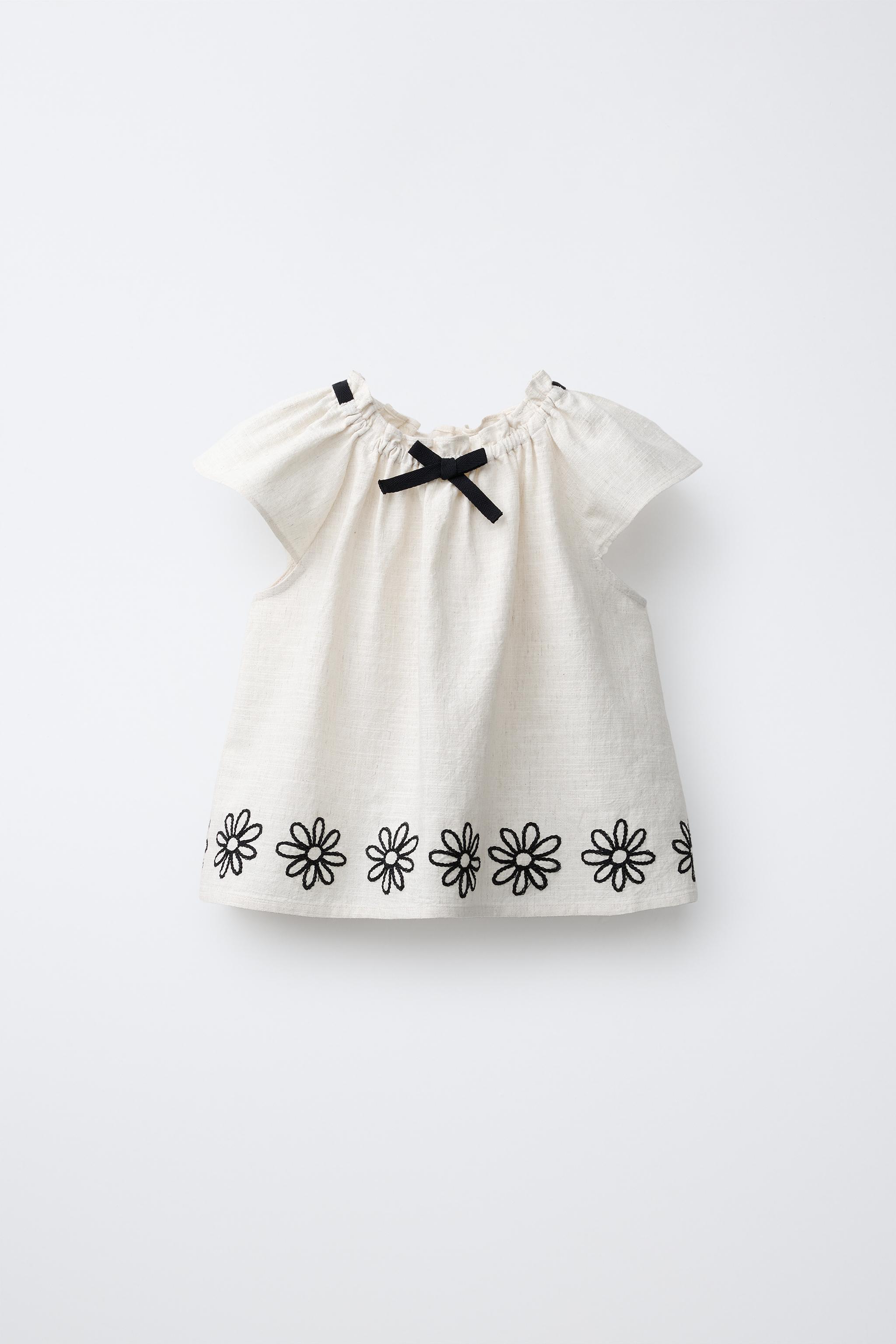 フローラル刺繍ブラウス - ライトベージュ | ZARA Japan / 日本