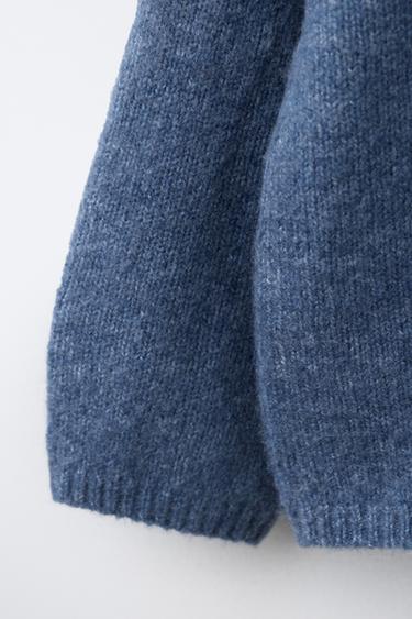 KNIT HENLEY JUMPER - Mid-blue by Zara - Image 3