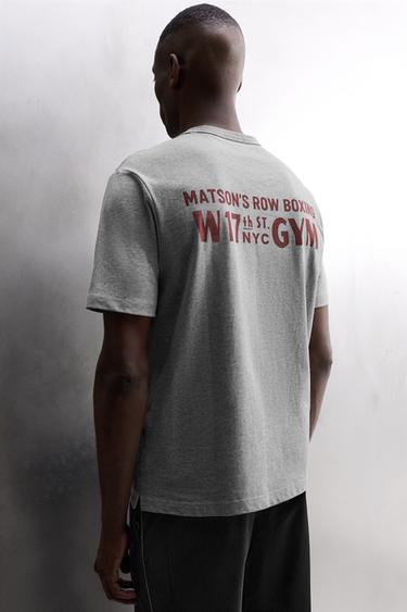 EMBROIDERED COLOUR BLOCK T-SHIRT - Grey marl by Zara - Image 4