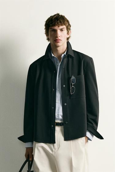 NON-IRON COMFORT OVERSHIRT - Black by Zara