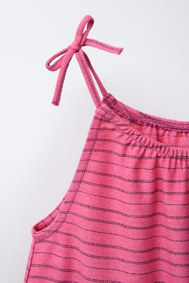 ROBE IMPRIMÉE À RAYURES - Fuchsia de Zara - Image 2