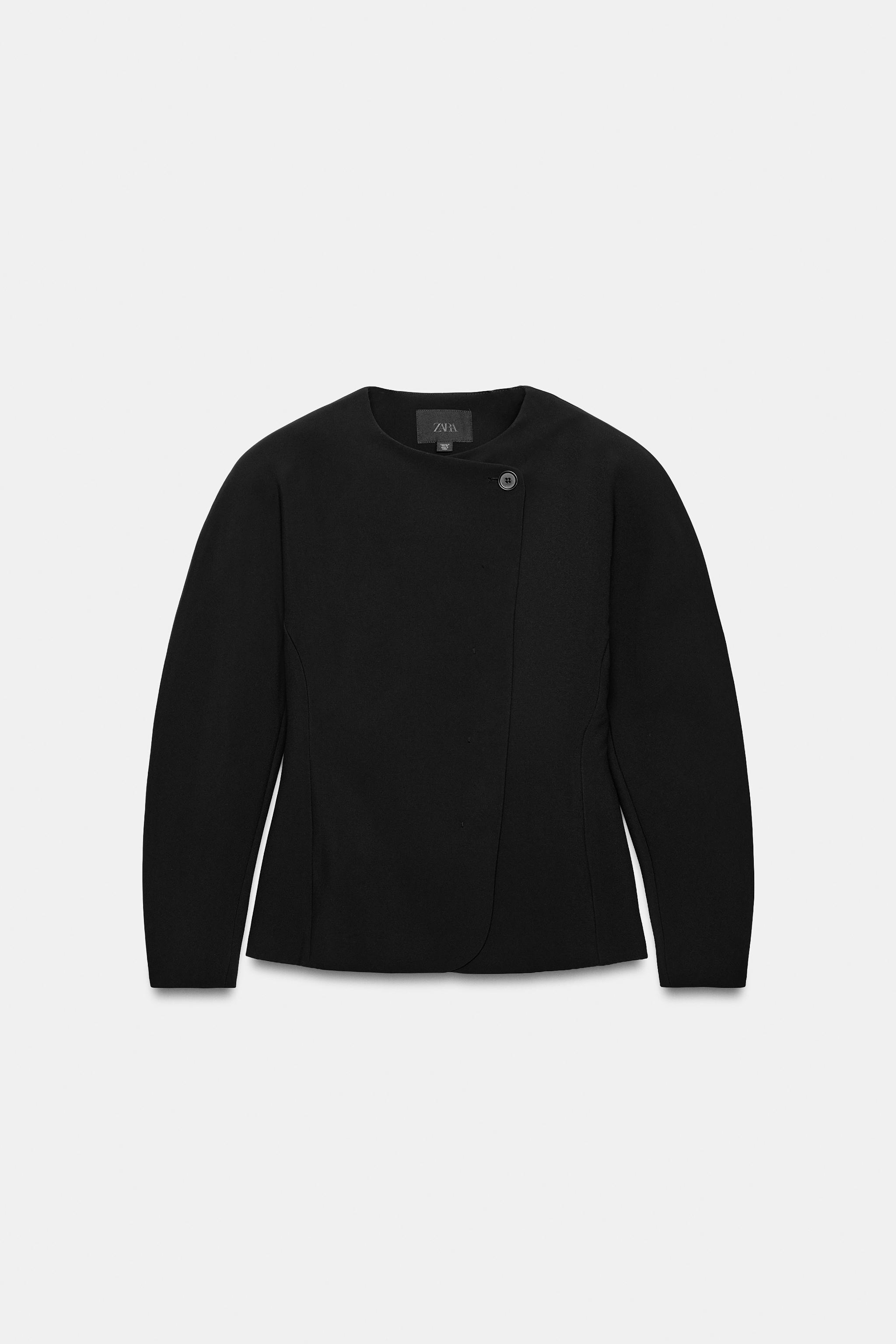 Женские пиджаки Zara VOLUMINOUS DOUBLE-BREASTED BLAZER — фото 7