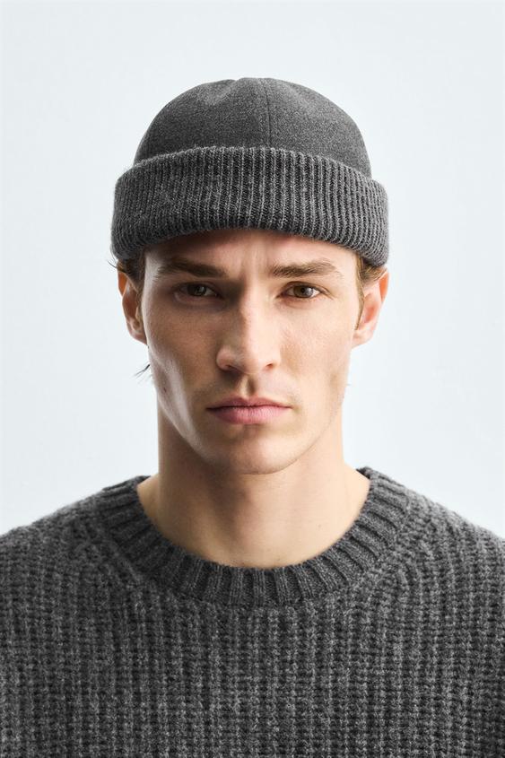 BONNET COURT COMBINÉ - Gris anthracite de Zara - Image 0