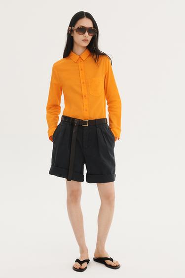 VL CRPPD SHRT 16 - Pumpkin by Zara