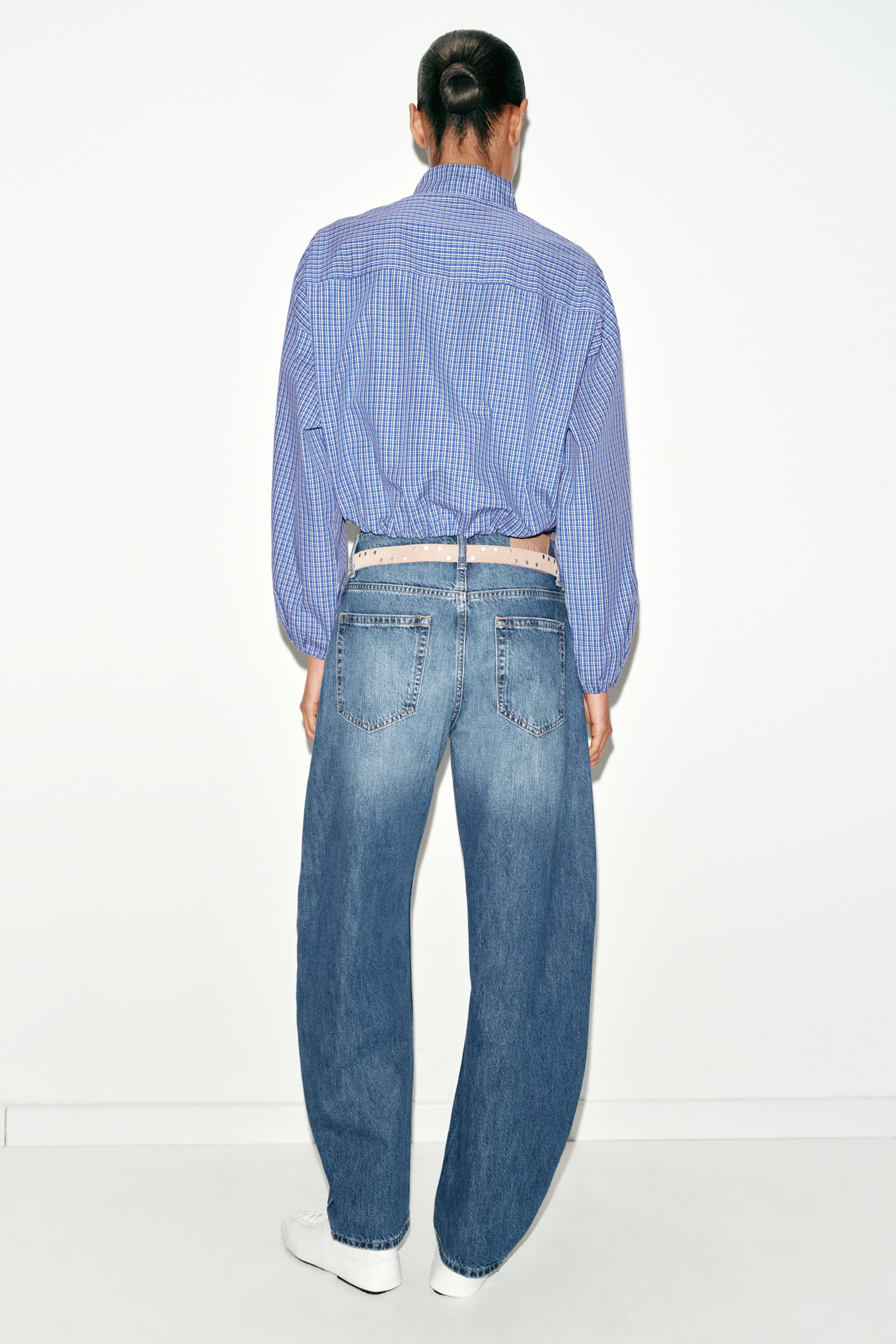 CHEMISE À CARREAUX ET MANCHES BOUFFANTES