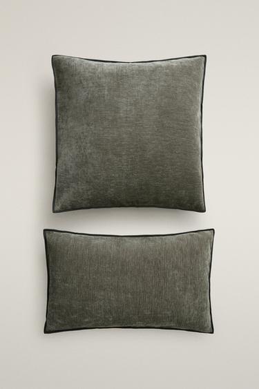 CHENILLE KUSSENHOES - Blauw / Grijs van Zara - Afbeelding 0