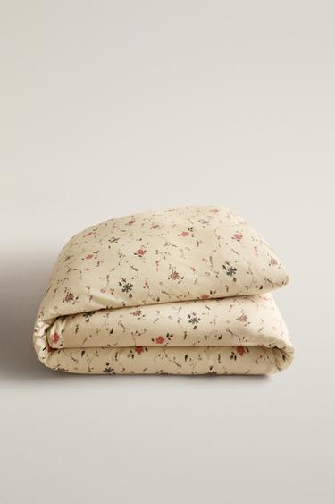 HOUSSE DE COUETTE COTON LIN FLEURS | KATHARINE POLE - Écru de Zara - Image 4