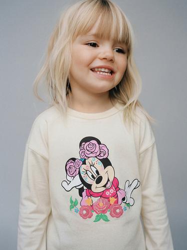 Zara MINNIE MOUSE @ DISNEY COSTUME T-SHIRT - Ecru