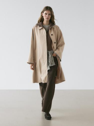 Zara Cape trench coat with hood - Beige