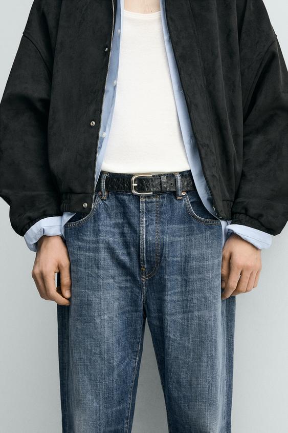 EMBOSSED LEATHER BELT