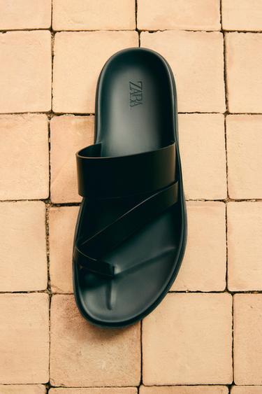 Zara STRAPPY SANDALS - Black