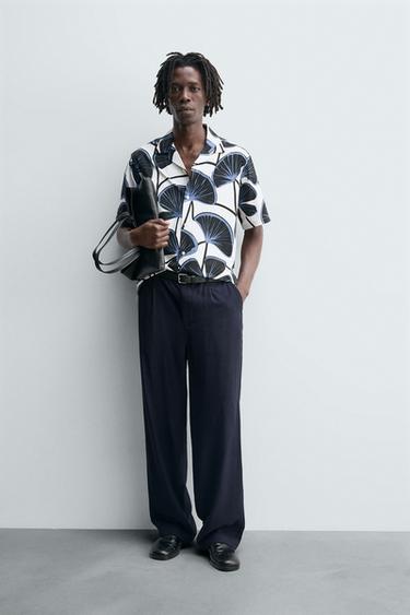 FLORAL PRINT STRETCH SHIRT - White by Zara - Image 0