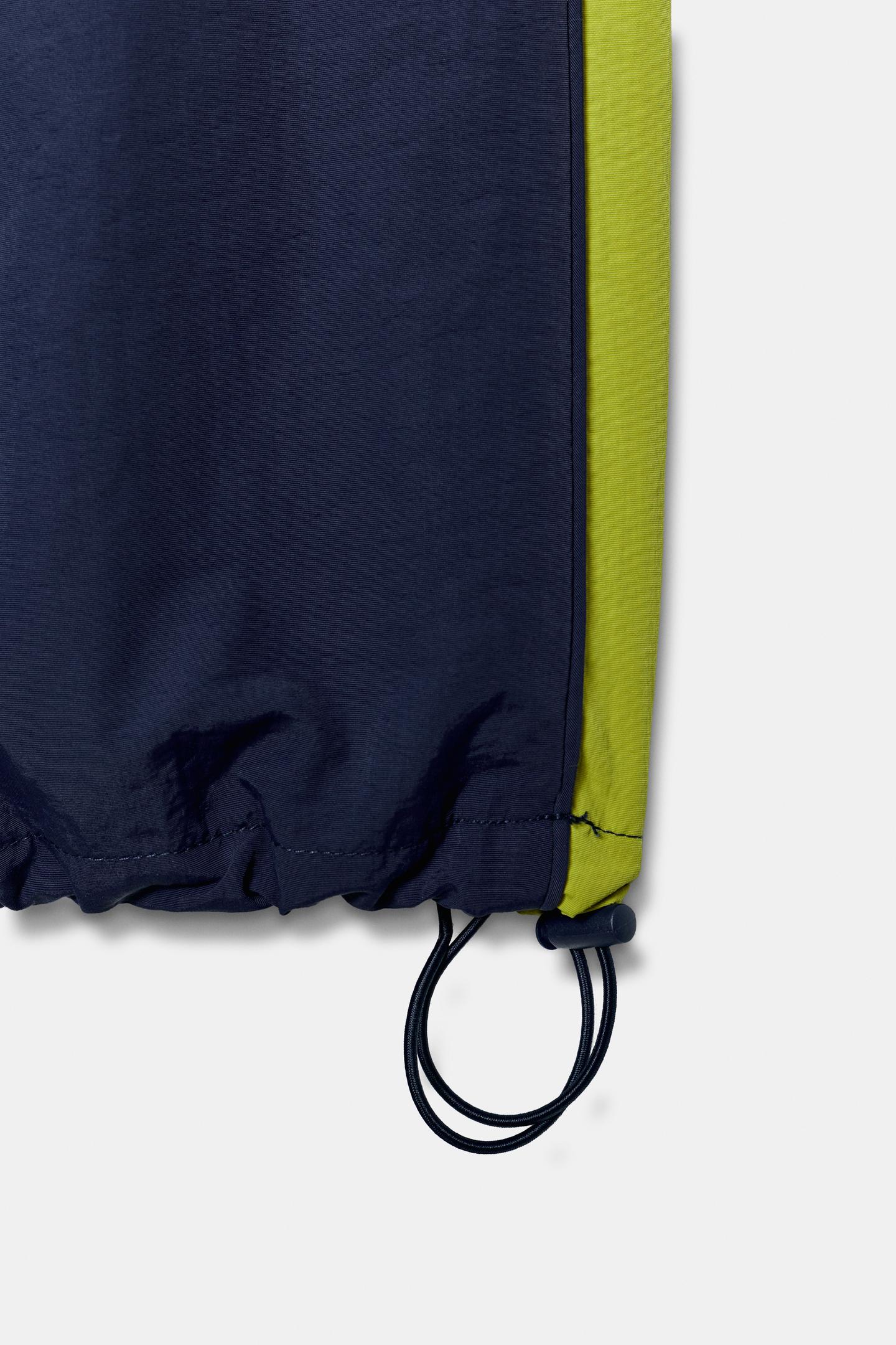 Женские брюки Zara Technical Side Stripe, цвет: Тёмно-синий — фото 8