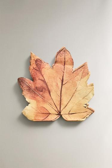 リーフ ペーパーナプキン(20枚入り)ブラウンZaraのリーフ ペーパーナプキン(20枚入り) - ブラウン