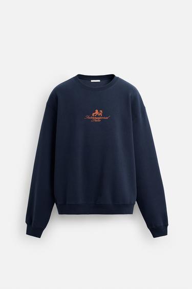 COMBINED PRINT SWEATSHIRT - Navy blue by Zara - Image 6