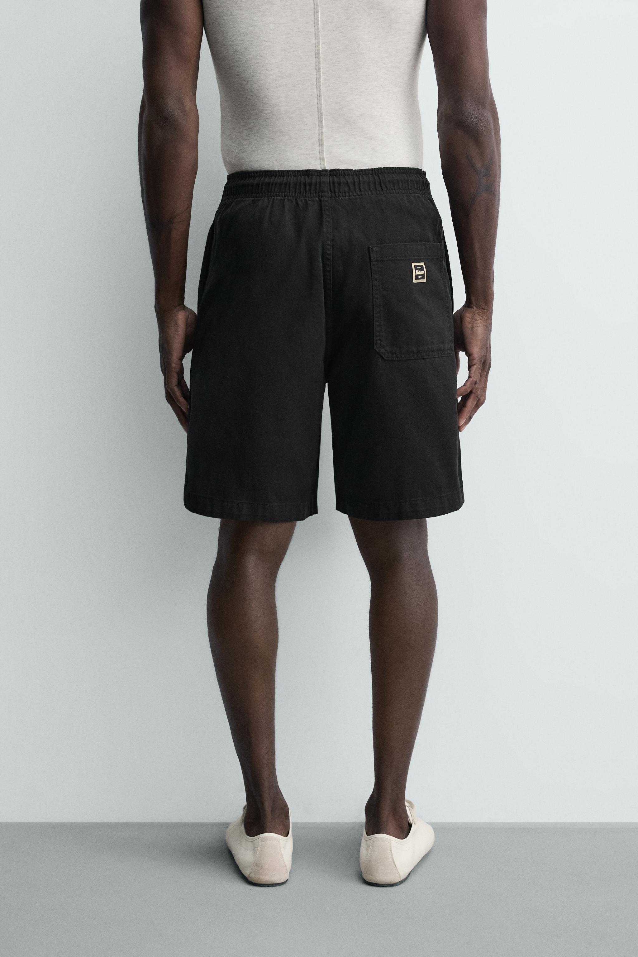 Мужские шорты Zara WASHED RELAXED FIT SHORTS — фото 3