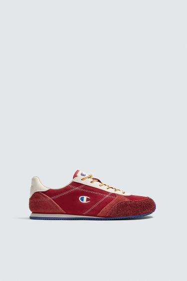 CHAMPION ® X ZARA LEATHER TRAINERS - Red by Zara