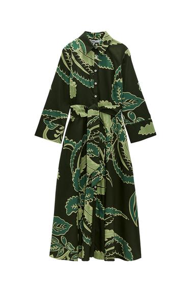 VESTIDO ESTAMPADO CINTURÓN