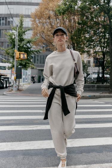 RUSTIC JOGGER TROUSERS - Beige marl by Zara - Image 0