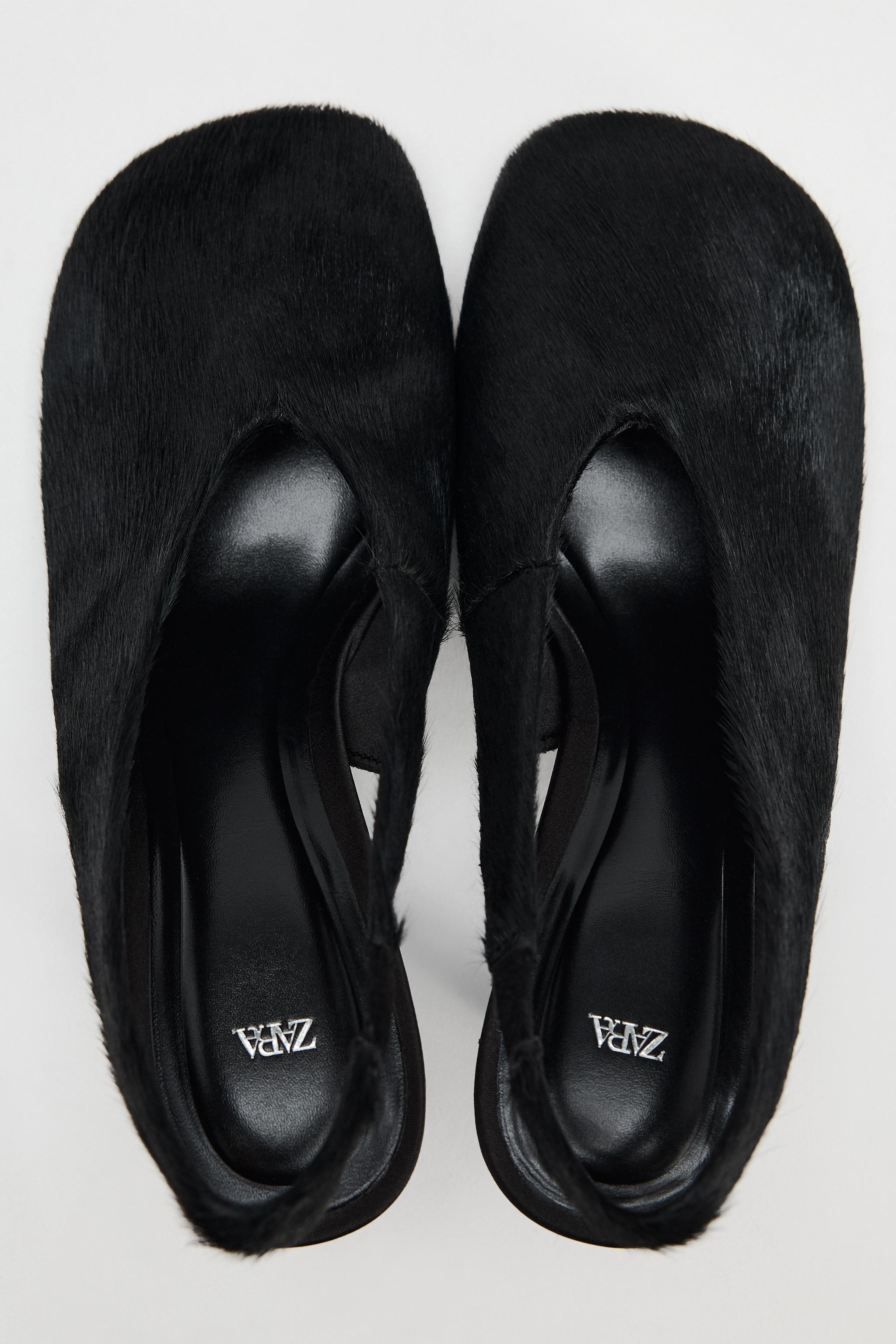 LEATHER SLINGBACK SHOES - Black | ZARA United States LEATHER SLINGBACK SHOES - Black | ZARA United States