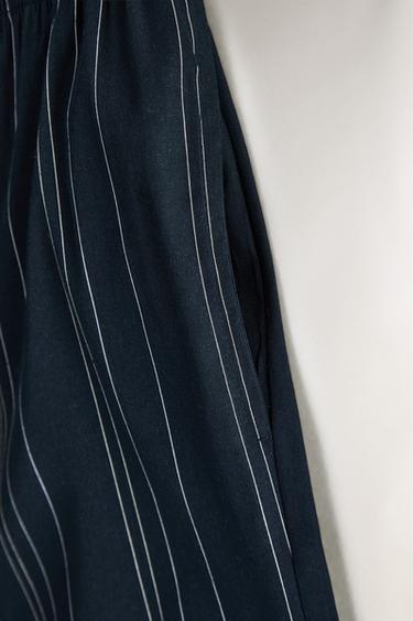 STRIPED COTTON SHORTS - Blue by Zara - Image 3