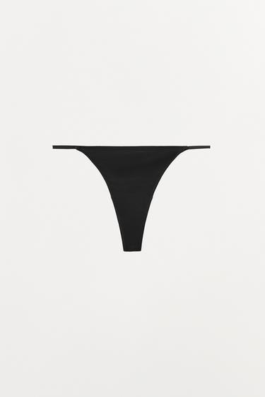 TANGA AMB VISCOSA - Negre de Zara