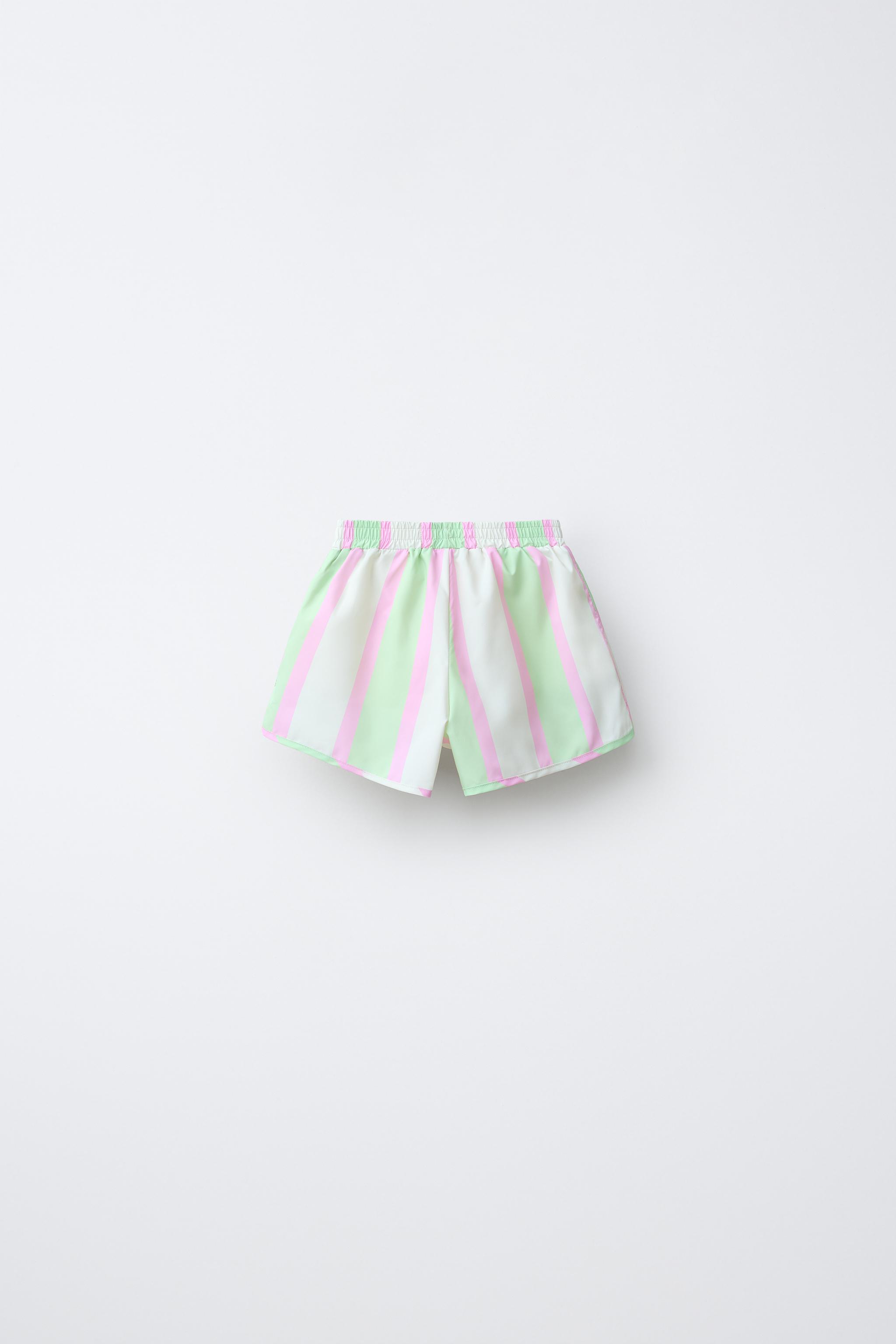 SHORT À RAYURES DÉPERLANT