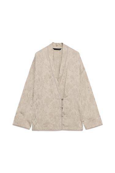 BLAZER EN JACQUARD À BOUTONNAGE CROISÉ ZW COLLECTION - Pierre de Zara